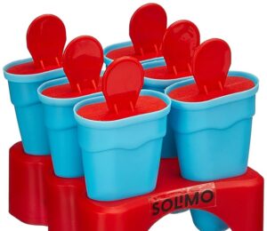 Read more about the article Amazon Brand – Solimo Plastic Reusable Ice Popsicle Tray (Red), 15 x 10 x 8 Centimeters